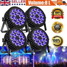 4/8X 200W RGBW Beam Stage Lighting 18LED Par Can Light DMX DJ Disco Bar KTV Show