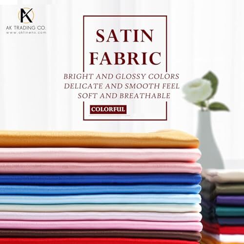 Satin-Stoff 152,4 Cm Breit, 5 Yards – Glänzend, Für Kleidung & Deko, 100 % Polyester