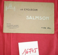 N°16745 / SALMSON cyclecar type A.L  / catalogue reproduction de l'automobiliste
