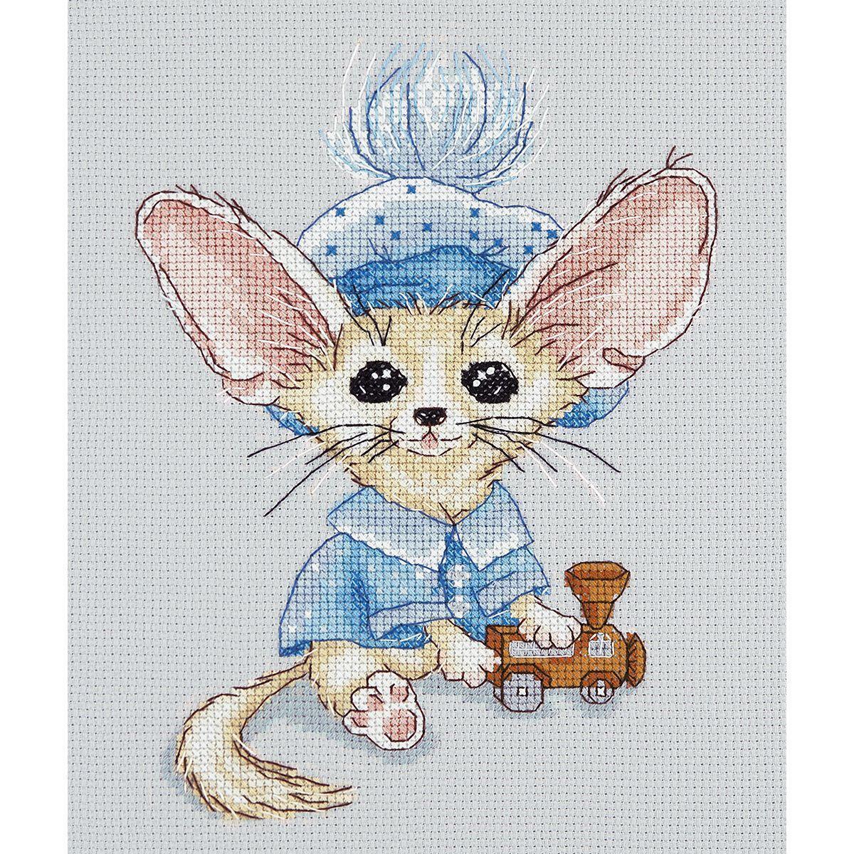 Klart counted cross stitch kit ""Babyboy Fenya"" 17x22cm, DIY