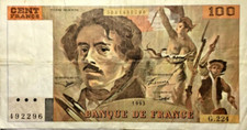 Frankreich 100 Francs 1993 Papiergeld Geldschein Banknoten echt gelaufen