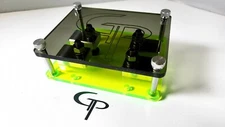 GP Car Audio Dual spot ANL Fuse Block Holder Lug Style Neon Green w/ Black Top