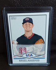 BRADY RODGERS~2011 Baseball Topps Collegiate Natl Team~USA-A19~Red Auto~77/99