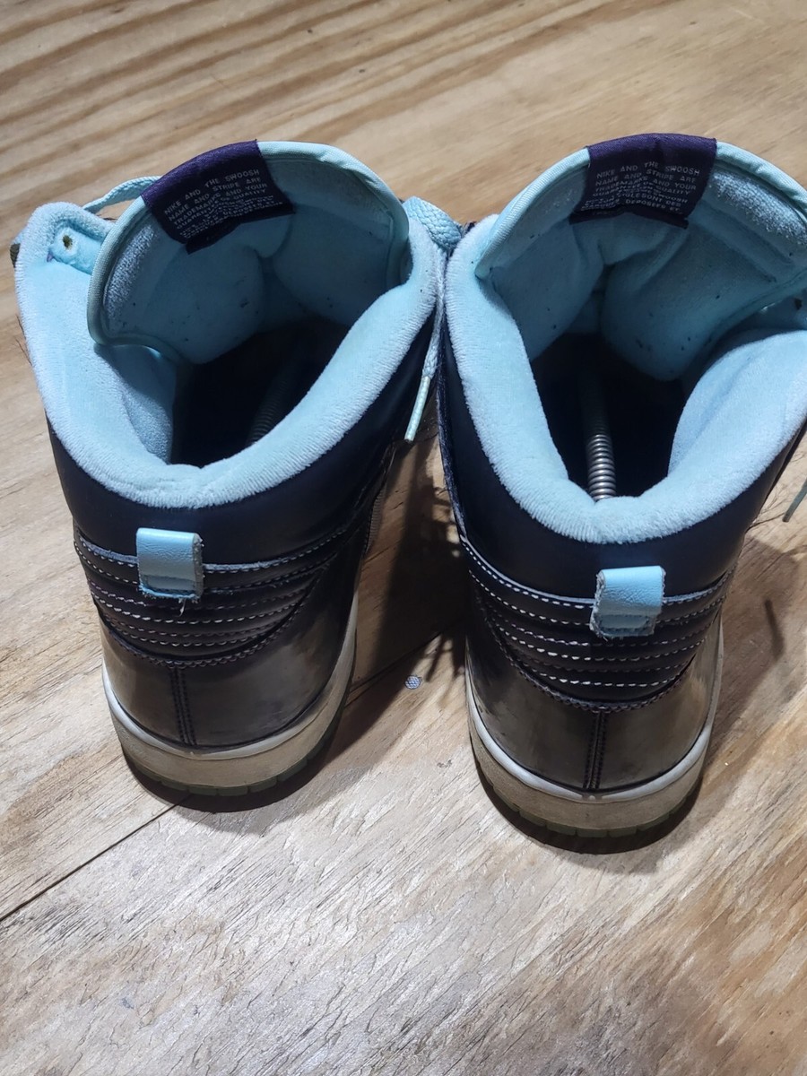 Nike Dunk High Premium Santana 312786-003 Black Leather Men 12