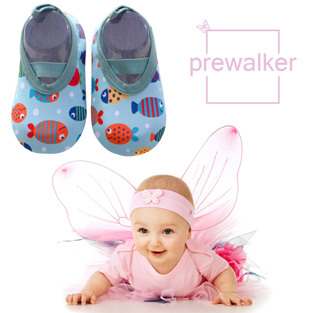 SAOLA Scarpe da bambino suola piatta suola morbida asciugatura rapida calzini scarpe per bambini piccoli (blu L) ~