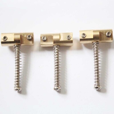 A Set Of Three Wilkinson Electric Guitar Brass Guitar Bridge Compensated Saddles