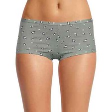 No Boundaries Women's Cotton Boyshort Panties Size SMALL Wid Sage Ditsy Floral