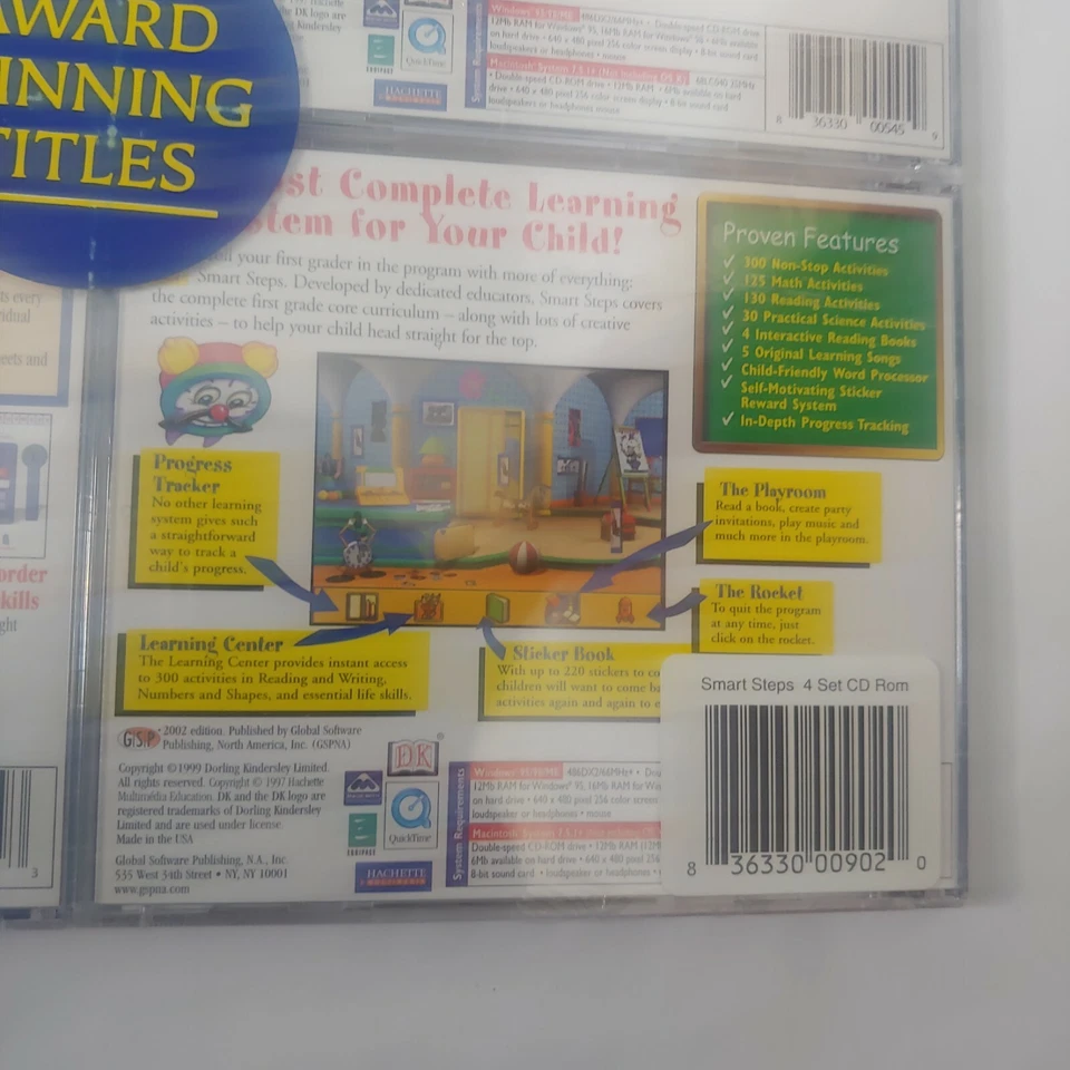 DK Interactive Learning CD-ROM Kindergarten 1st Grade Math Reading 4 Pack New - Image 3 of 4