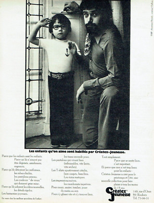 advertising 0223 1971 clothes children who love Créatex Youth
