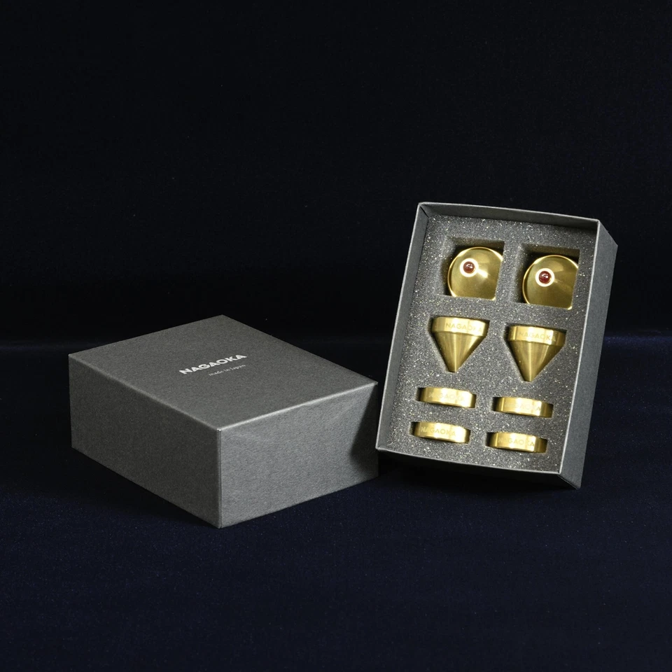 NAGAOKA / INS-BR02 / AUDIO INSULATOR SET BRASS & RUBY VGP 2018 Made in Japan — 第 4/4 张图片
