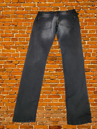 BNWT CROSSHATCH SIZE W34L BLACK JEANS DENIM SLIM FIT BARBECK MENS 34X33 LONG - Picture 5 of 7