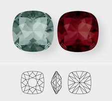 10mm  Square Cushion Cut  Swarovski Article 4470  3 Pieces - Choose Color