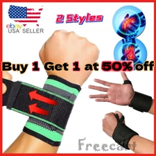 Sports Wrist Band Brace Wrap Adjustable Support Gym Strap Carpal Tunnel Bandage
