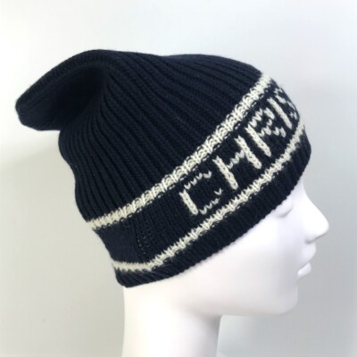 Christian Dior 31NOE714IXGH logo hat Knit hat Wool / Cashmere Navy