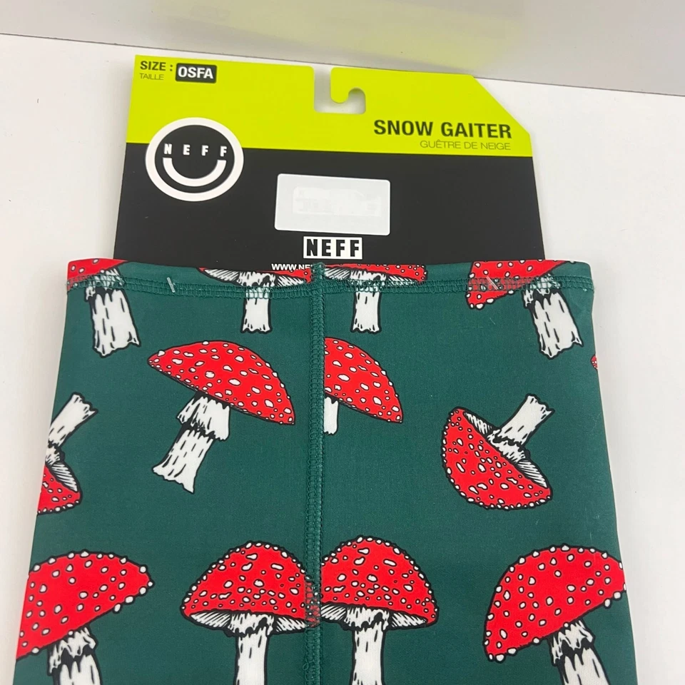 Neff 头饰 Snow Gaiter 绿色红色蘑菇 OSFA 全新带标签 — 第 4/4 张图片
