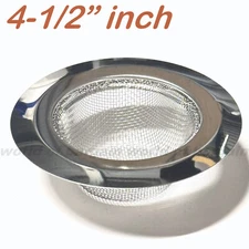KITCHEN SINK DRAIN STRAINER Stainless Sleeve Steel Mesh Screen Net Waste Trap