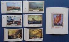 Roumanie, n°2626 à 2631 + BF n°90, Tableaux (bateaux), 1971, N**