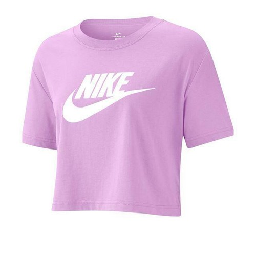 NIKE T-SHIRT ICON CROP - LILLA - BV6175-591 | eBay
