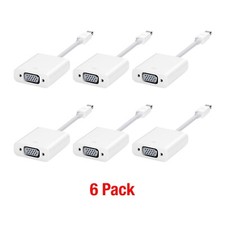 LOT OF 6 GENUINE Apple Mini DisplayPort to VGA Adapter MB572Z/B NEW