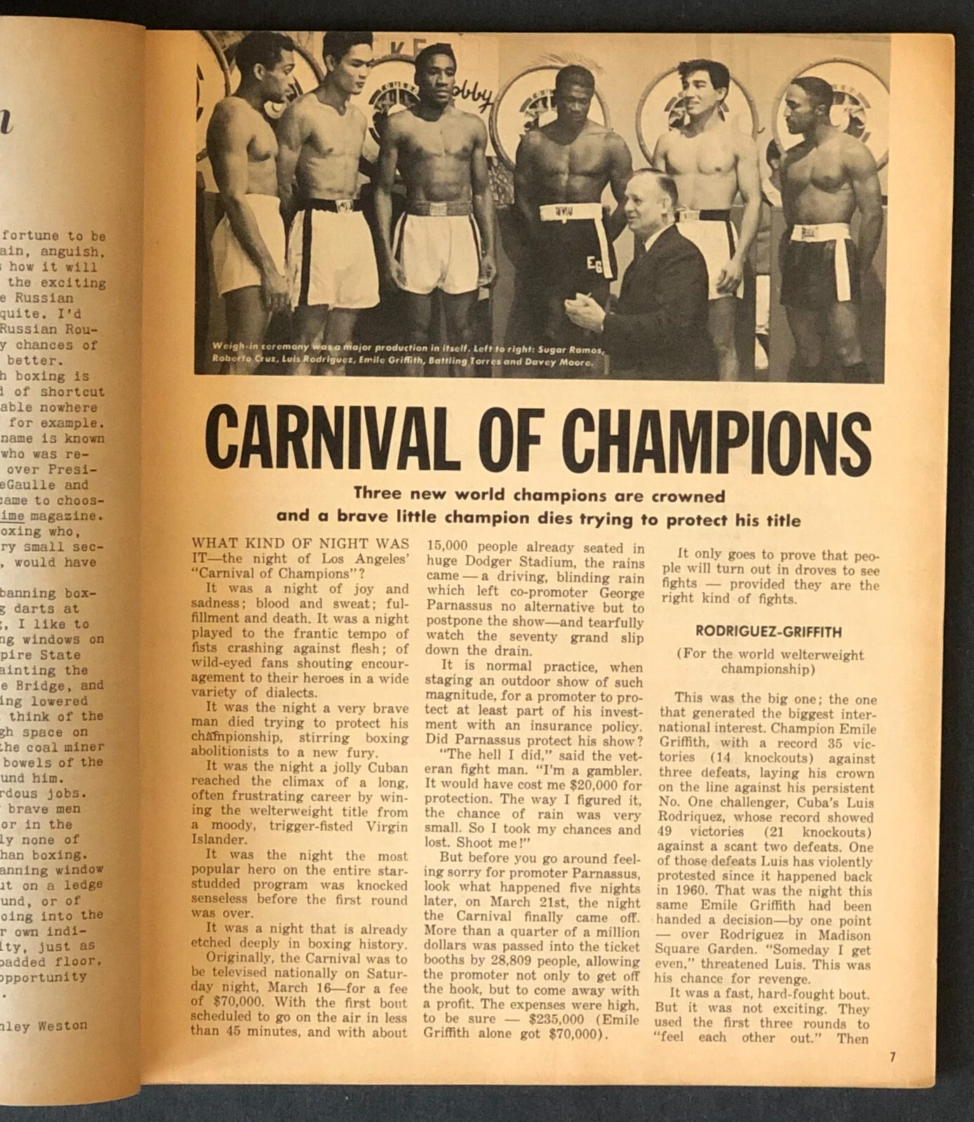 1963年 ボクシング イラスト マガジン エディ マチェン カーニバル オブ チャンピオンズ ヴィンテージ - 画像4/9