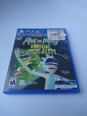 Rick and Morty Virtual Rick-Ality (PlayStation 4, 2018) -TESTED-