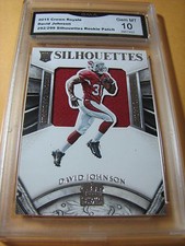 DAVID JOHNSON CARDINALS 2015 CROWN ROYALE SILHOUETTES ROOKIE PATCH RC GRADED 10