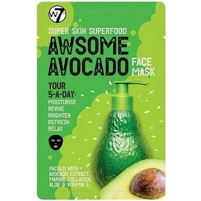W7 Super Skin Superfood Awesome Avocado Revive & Feuchtigkeitsspendende Gesichtsmaske *NEU*