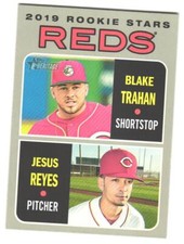 2019 Topps Heritage Reds 2019 Rookie Stars (Blake Trahan / Jesus Reyes) #36 RC