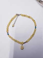BEE WAX AMBER ANKLET 10"