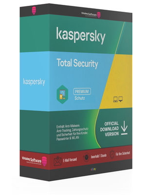 Kaspersky Total Security 2023 / 2024 1/3/5/10 Geräte 1 - 2 Jahre.