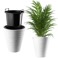 Kadax Blumentopf Mit Einsatz, Runder PflanzküBel, 35 Cm, Weiß