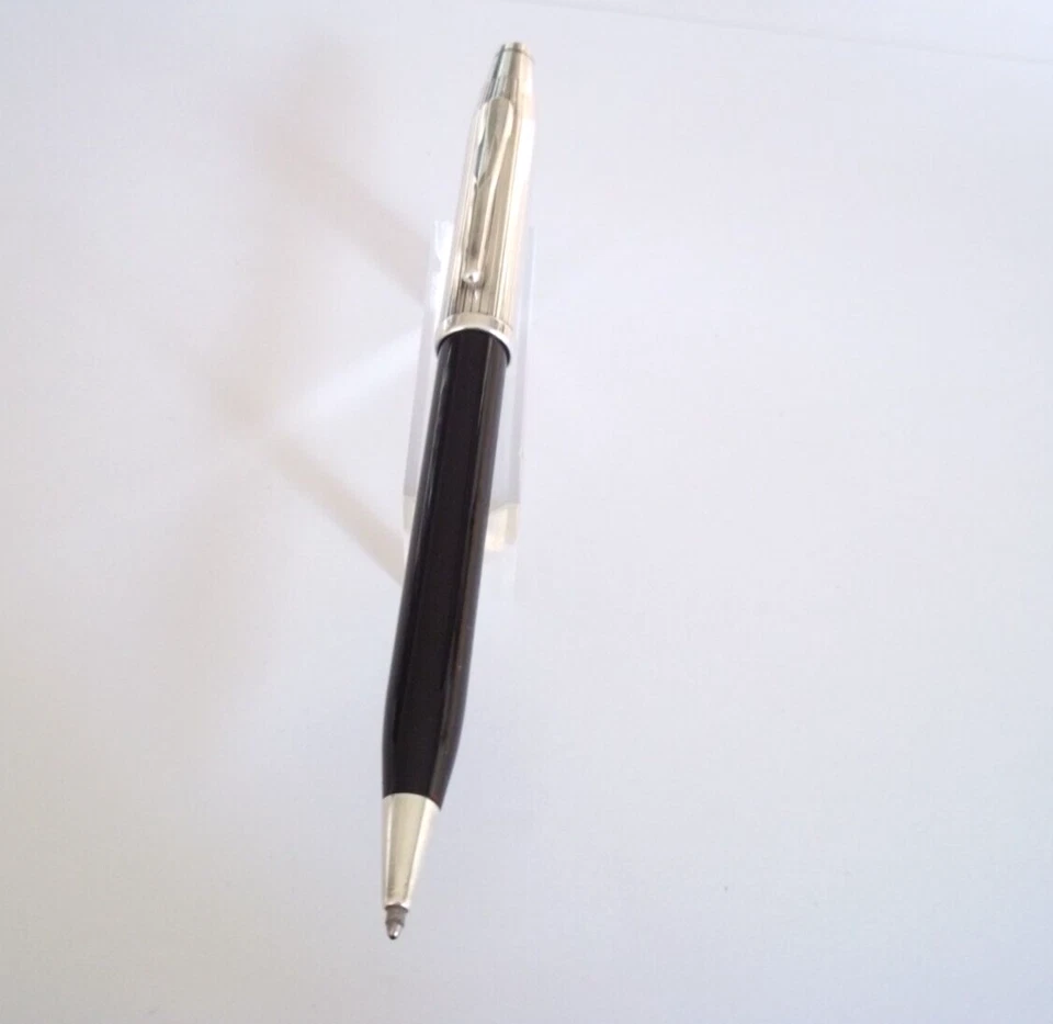 Penna Stilo Roller Sfera Cross Century Classico II Metallo Argento E Resina Nero - Immagine 4 di 4