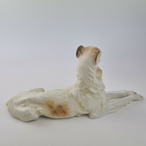 Herend Porcelain Hand Painted Figure Of A Borzoi Dog 30cm Long - 第 7/12 張圖片
