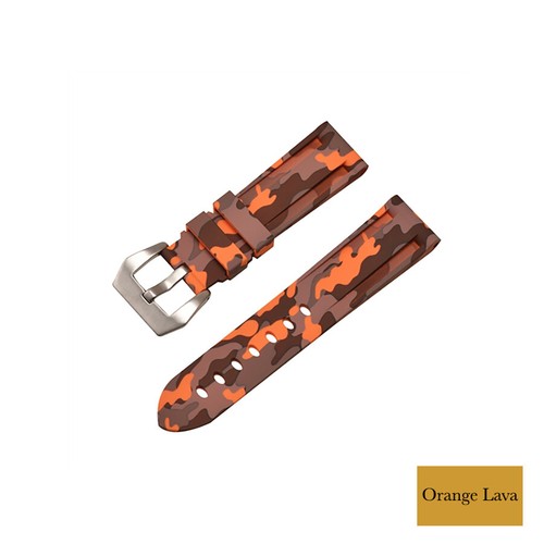 CAMO Elite Silicone Camouflage Watch Straps For PAM Panerai, Pre-V Buckle by LBS - Picture 15 of 25