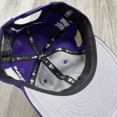 New Era Los Angeles Lakers City Of Angels 9Fifty Snapback Hat Cap Purple / Gold - Picture 13 of 14