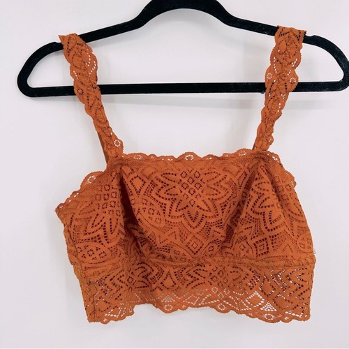Aerie | American Eagle Orange Lace Bralette Size Large