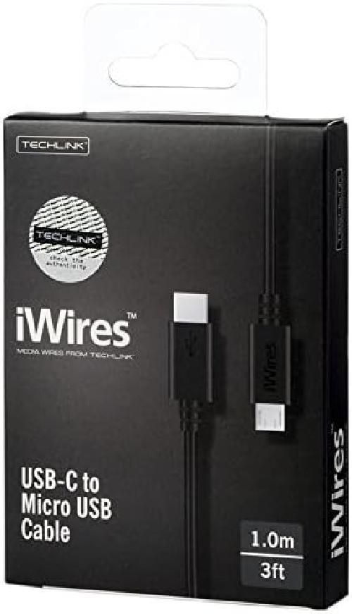 iWires 526501 1 m USB C Plug-Plug-Cavo Micro USB