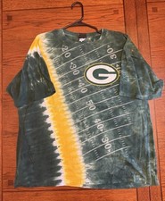 Vintage Green Bay Packers NFL Team Apparel Tie Dye Shirt 2XL Field Graphic
