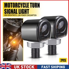 2X Motorcycle LED Mini Turn Signals Blinker Light Indicator Amber Lamp Universal