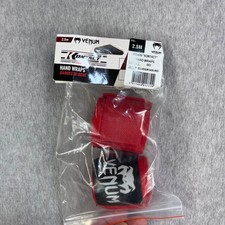Venum Kontact Boxe Avvolgi Mano Rosso 2,5M Cotone Elastico Attrezzatura Performance