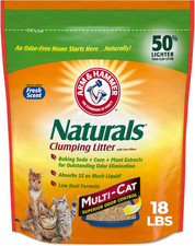 Naturals Clumping Cat , Litter Odor Control, Multi Cat Litter, 18 Lb. Bag