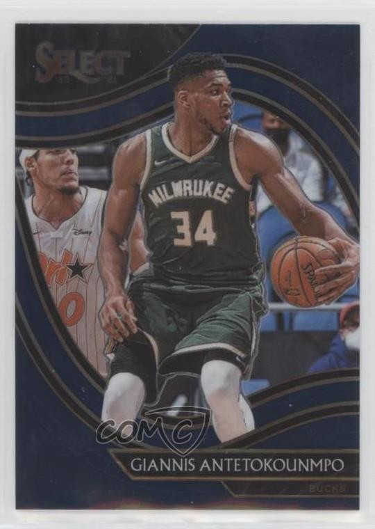2020-21 Panini Select Courtside Retail Blue Giannis Antetokounmpo #224 13y4