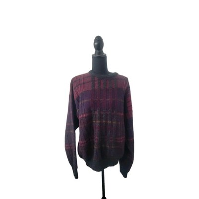 VTG Giorgio di Firenze Wool Sweater M/L Burgundy Made in Italy Cozy Vintage 