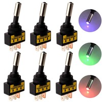 Gebildet 6Pcs 12V-24V 20A 3Pin KFZ Auto Kippschalter Schalter Wippschalter LED