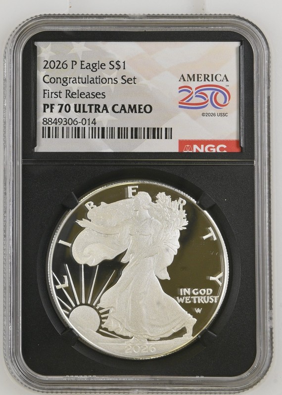 2026 P Silver Eagle S$1 Congratulations NGC PF70 UCameo First Releases #2830B