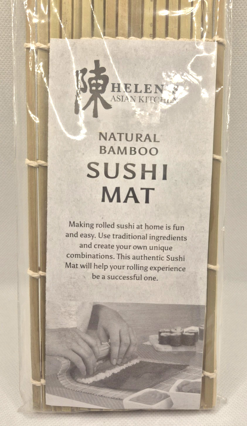 Helen's Asian Kitchen Natural Bamboo Sushi Mat & Paddle - NEW