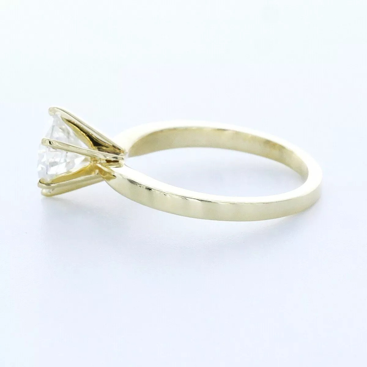 Solitaire Engagement Ring 14K Gold Classic 1.85 CT Round Lab-Grown Diamond G SI2