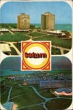 Saturn Hotel Mangalia Romania vintage postcard a959