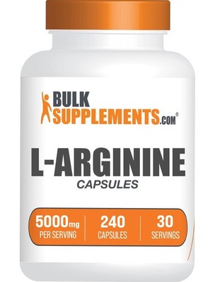 BulkSupplements.com L-Arginine Capsules - Arginine 240 Count (Pack of 1) 