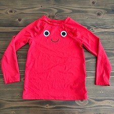 Boys Cat Jack Red Crab Rashguard 5T Long Sleeve Swim Shirt Summer Beach Pool